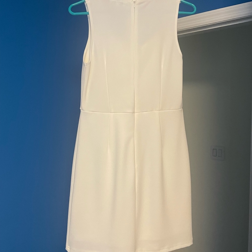 A white dressy casual dress.